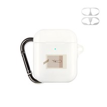 머큐리 흑백 키링 디자인 에어팟 케이스 + 철가루 방지 스티커, 폴라사진