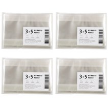 인디고 나의 기록 나의 포토포켓 접착식 3 x 5 4팩, 20매