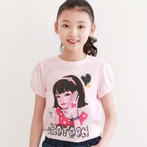 여아용 걸스윤 반팔티셔츠