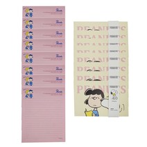 피너츠 스누피 편지지 4p + 편지봉투 2p 세트 A타입, 혼합색상, 8세트