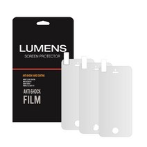 루멘스 평면형 충격 흡수 휴대폰 전면 액정보호필름, 3개