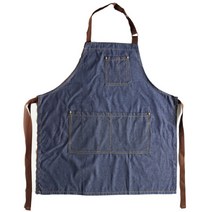블럭마트 데님 천 앞치마, 청색, 1개