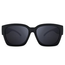 팬톤 덮경 편광 선글라스 CRFOG, 렌즈(스모크), 프레임(유광블랙), 케이스(랜덤발송)