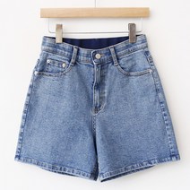 엔비룩 여성용 세상편한 하프 데님 팬츠