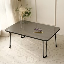 레몬트리 LPM 심플 라운드 접이식테이블 720 x 480 mm, 메탈실버