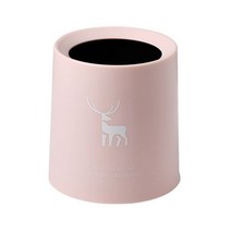 이중 원형 플레인 사슴 테이블 미니 휴지통, 핑크, 1개