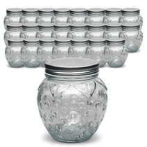 엠글라스 과일모양 유리 잼병 딸기 500, 450ml, 24개