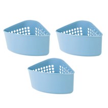 싱크대 코너 물빠짐 수세미홀더, 블루, 3개