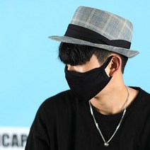 아이엠캡 체클린 체크 페도라