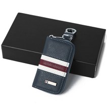 애드에딧 소가죽 라인 키홀더 + 케이스, 네이비