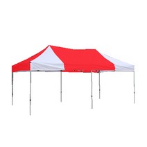 홍캐노피 스틸 접이식 행사용 캐노피천막 32mm x 2m x 3m, 빨강(중앙) + 백색, 1개