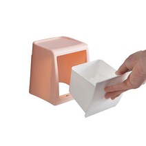 심플사각 엣지라인 벽 부착식 미니 휴지통, 핑크, 1개