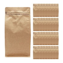블레스팩 크라프트 박스 파우치 커피봉투 지퍼백 135 x 265 x 75 mm, 50매