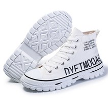 마켓A 남성용 타이포 하이크 캔버스 스니커즈