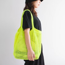 야나 올리오 비치 그물백 뜨개질 DIY패키지, 1세트, 741 네온레몬