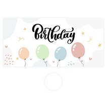 도나앤데코 용돈봉투 + 투명스티커, 104-젤로 birhday 풍선파티, 30세트
