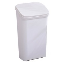 블럭마트 주방 홈 사무실 쓰레기통 20L, 화이트, 1개
