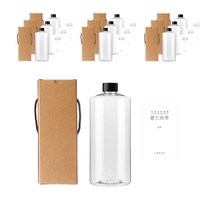 공병 AC1000 투명 1000ml + 캡 검정 + 박스 + 스티커 N4 세트, 10세트
