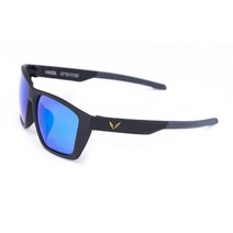 VKOOL 편광렌즈 선글라스 VK-2007 + 도수클립, 올블랙 + 블루