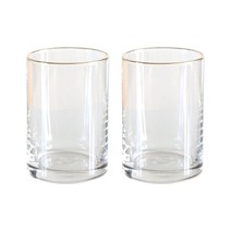 골드라인 롱글라스 유리컵 175ml, 혼합색상, 2개