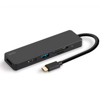 엑토 5in1 C타입 HDMI 미러링 DeX 멀티허브 CRH-17, 블랙