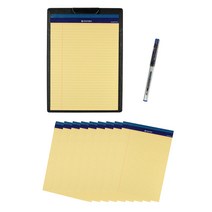 OXFORD 가죽 보드 B5 + 리갈패드 B5 50매 10p + 펜 세트, 블랙, 1세트