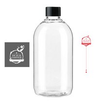 투명 페트병 ARB330 + 검정캡 + 스티커 5M, 330ml, 10세트