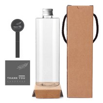 투명 페트병 500ml ACL500 + 알루미늄 C캡 실버 + 병라벨 LB11 + 캡봉인라벨 + 박스 + 박스봉인라벨, 10세트