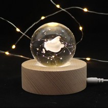 아트조이 LED 3D 크리스탈 구슬 무드등, 슈퍼맨 복돼지