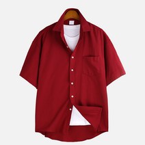 고스트리퍼블릭 남성용 오버핏 베이직 반팔 셔츠 MSH-5S04