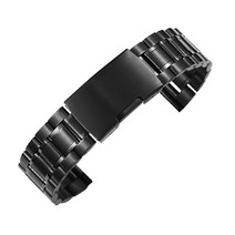 하마테 메탈 밴드 시계줄 스틸 루미녹스 기어S3 일자형 22mm, 블랙, 1개