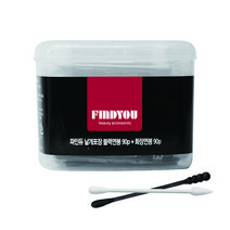 파인듀 낱개포장 블랙면봉 90p + 화장면봉 90p, 1세트