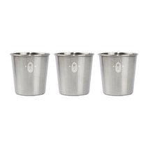 키친유 베어 스텐 심플컵 230ml, 혼합색상, 3개