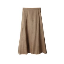 퓨레인 린넨 플레어 롱스커트