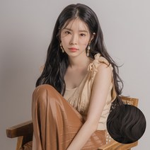 가발나라 여자 형상기억인모 똑딱이 셀프붙임머리 샌드펌 5피스 + 가발 관리 키트 구성, 내츄럴블랙, 1세트