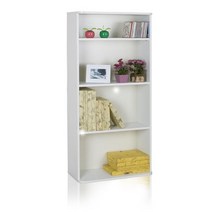 하우디가구 한아름 칼라 4단 라운드 책장, 백색