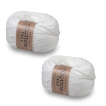 코튼트리 순면 뜨개실 45g x 2p, 01 화이트