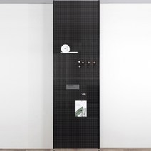 타공판닷컴 가벽 인테리어 철제파티션 80 x 280 cm, 블랙