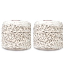 코끼리표 순면 콘사 뜨개실 BZ 24합 2p, 화이트톤 무색, 2개