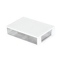 하라데코 와이드 멀티 책상 정리함 1단, 화이트, 1개