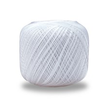 미소털실 파이스타 레이스 뜨개실 50g, 화이트, 1개