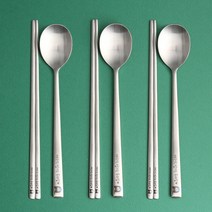 인스푼 예수만 섬기는 우리집 3인용 말씀 수저세트, 1세트, 숟가락 3p + 젓가락 3p