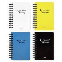 미소로 좌철 수첩 4종 세트, 하양, 노랑, 하늘, 검정, 5세트