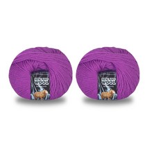 미소털실 뉴애니울 뜨개실 50g x 2p, 6029 퍼플, 180m