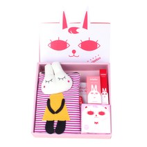 레시피박스 해피박스 어린이 메이크업 5종 세트, 가방(랜덤) + 어린이 마스크팩 2p + 매니큐어 글로시펄블라썸 + 립크레용 + 데일리 썬쿠션, 1세트