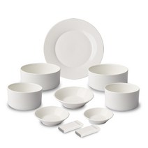 다소다 라인 2인조 홈세트 10p, 리얼화이트(광택), 식기 10종