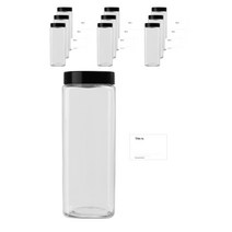 사각 잡곡통 1200ml x 10p + 검정캡 10p + 네임스티커 S 10p, 혼합색상