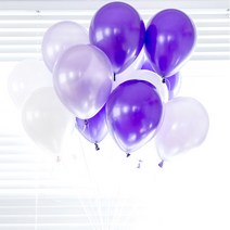 파티친구 헬륨가스 13.3L + 풍선 24p + 리본, 퍼플혼합, 1세트