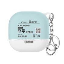 트라이코지 트레인티켓 갤럭시 버즈라이브/버즈프로/버즈2/버즈2프로 하드케이스+키링, 전주