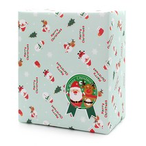 산타와 루돌프 포장지 20p + 스티커 20p, 랜덤발송, 1세트